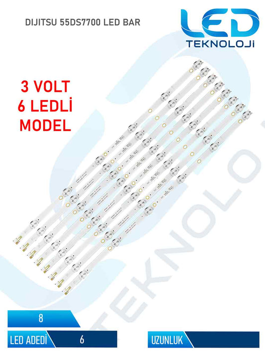 Dijutsu 55DS7700 Tv Led Bar 8 Parca 55 inc