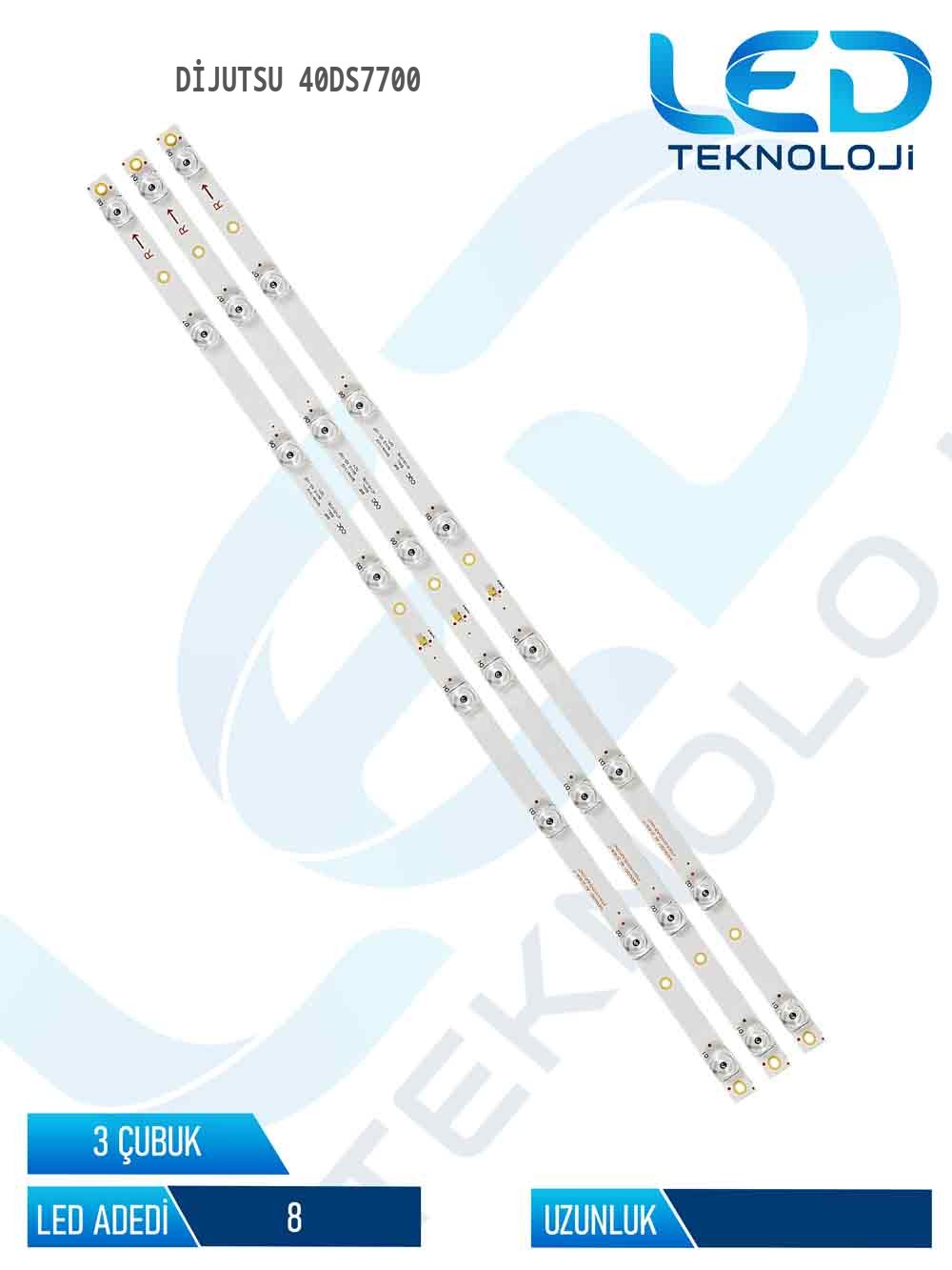Dijutsu 40DS7700 3 Parca 55 inc Tv Led Bar