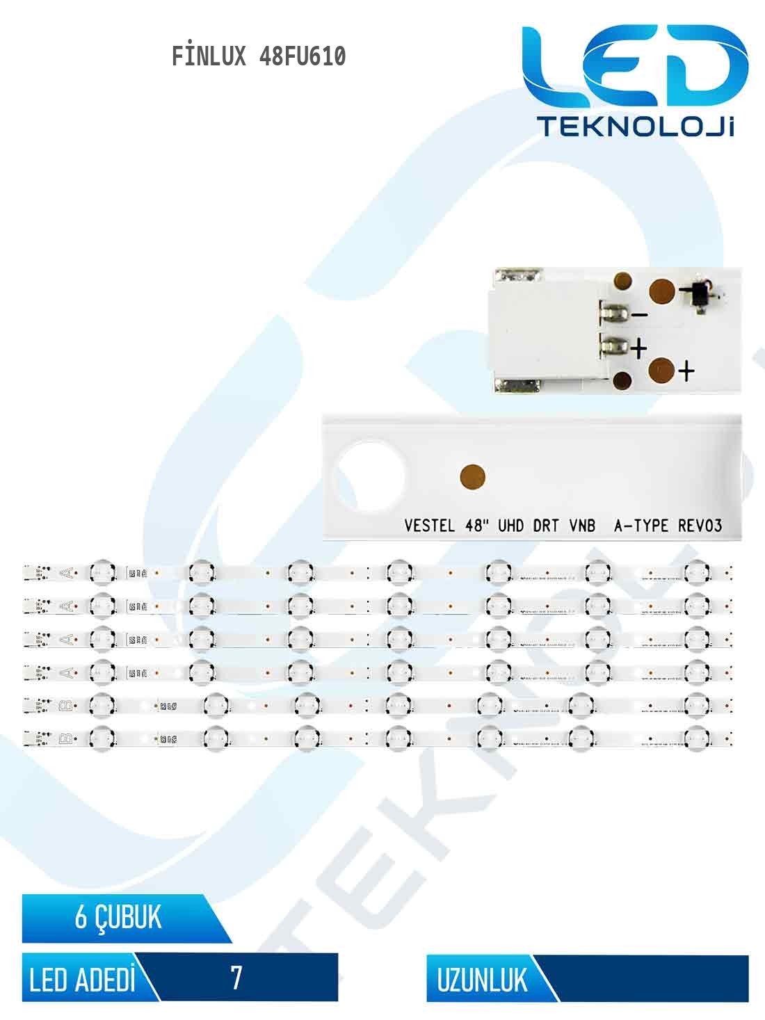 Finlux 48FU610 48'' 6 Parça Tv Led Bar