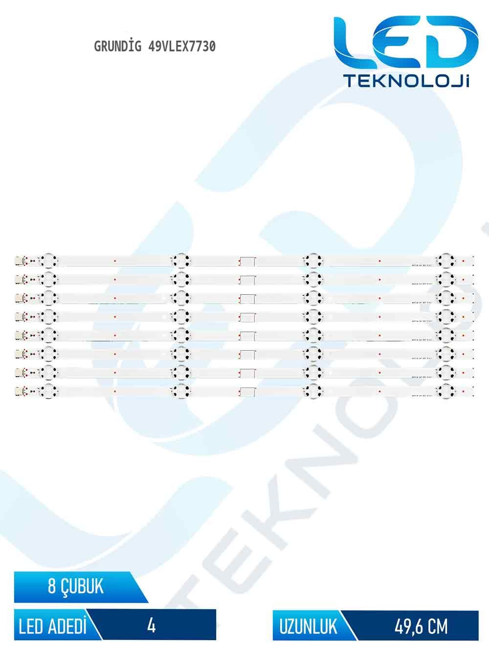 Grundig 49VLEX7730 49'' 8 Parça Tv Led Bar