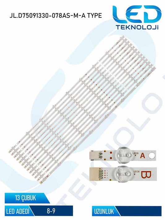 Vestel 75UD9650 13 Parça 75 inc Tv Led Bar