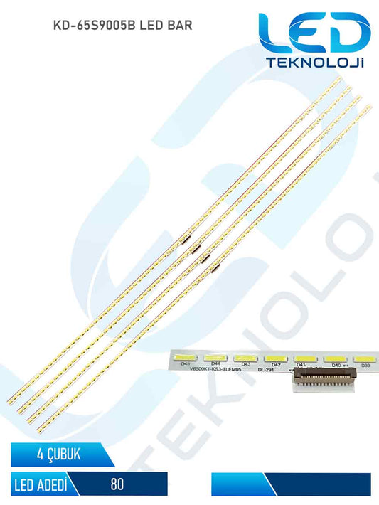 SONY KD-65S9005B Led Bar 4 Parca 65 inc