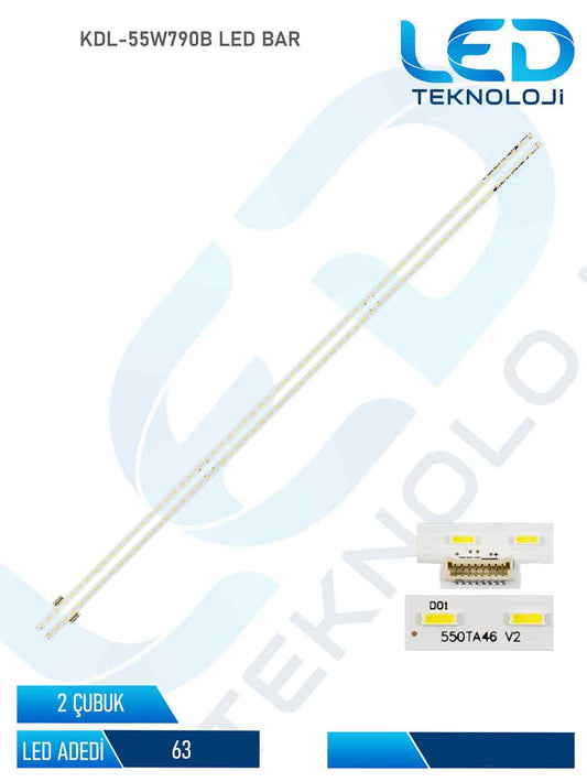 SONY KDL-55W790B Led Bar 2 Parca 55 inc