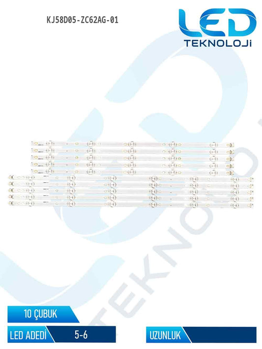 KJ58D05-ZC62AG-01 10 Parca 58 inc Tv Led Bar