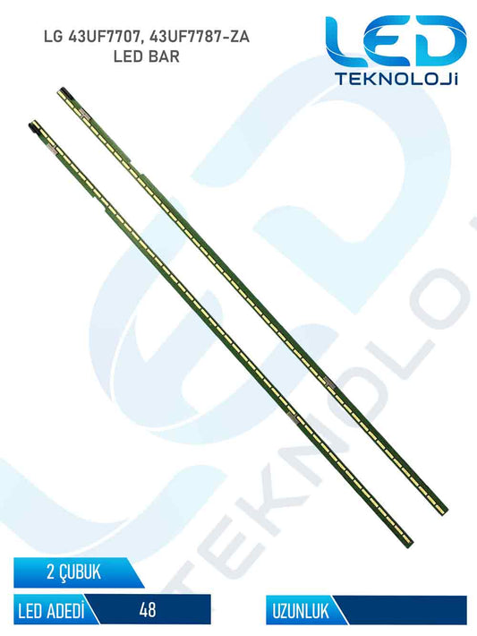 LG 43UF7787 2 Parca 43  inc Led Bar