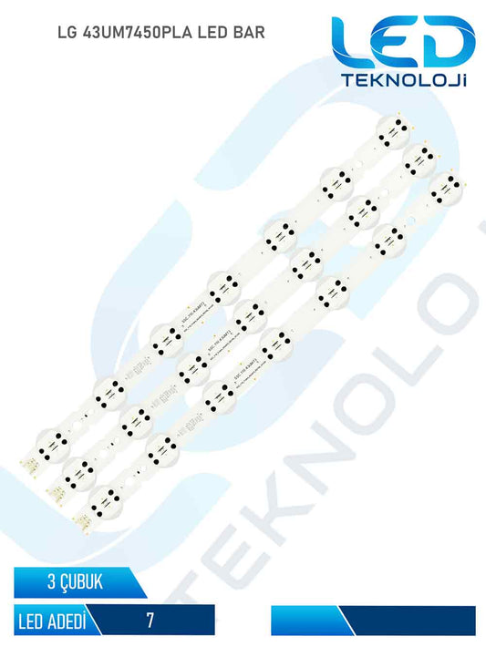 LG 43UM7450PLA Led Bar 3 Parca 43 inc