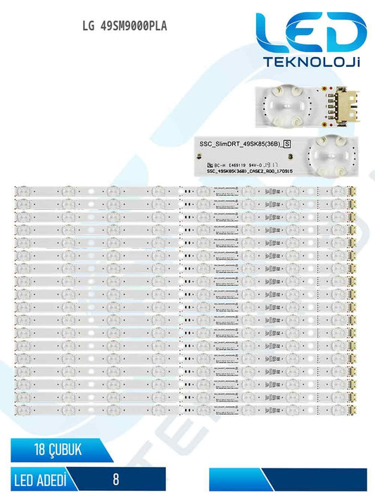 LG 49SM9000PLA 49'' 18 Parça Tv Led Bar