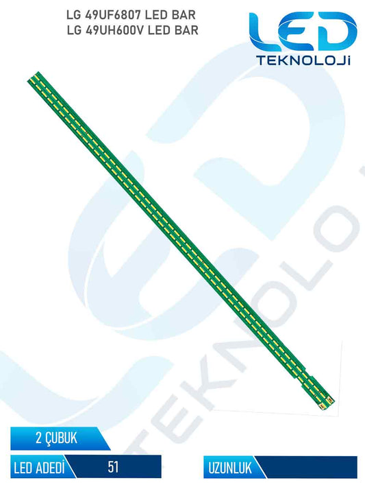 LG 49UF6807 2 Parca 49 inc Tv Led Bar