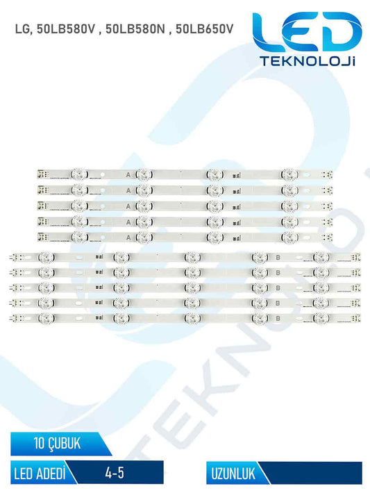 Lg 50LF650V 10 Parça 50 inc Tv Led Bar