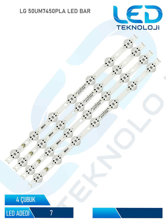 LG 50UM7450PLA Led Bar 4 Parca 50 inc