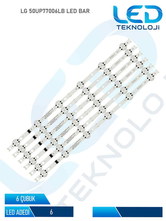 LG 50UP77006LB Led Bar 6 Parca 50 inc