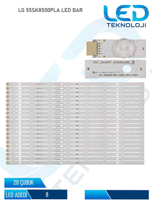 LG 55SK8500PLA Led Bar 20 Parca 55 inc