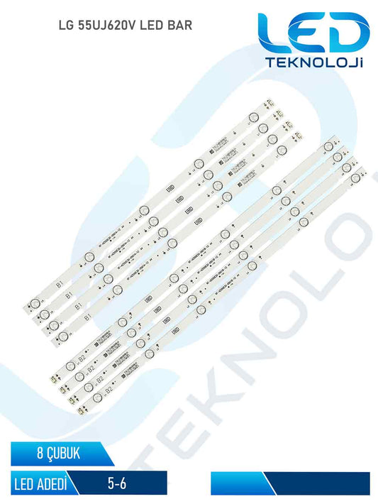 LG 55UJ620V Led Bar 8 Parca 55 inc