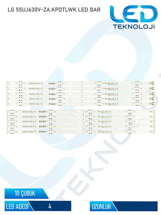 LG 55UJ630V 10 Parca 55 inc Tv Led Bar