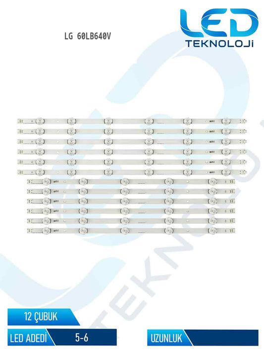 LG 60LB640V Tv Led Bar 12 Parca 60 inc