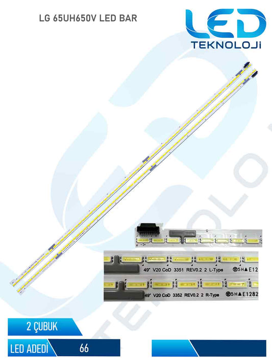 LG 65UH650V Led Bar 2 Parca 65 inc