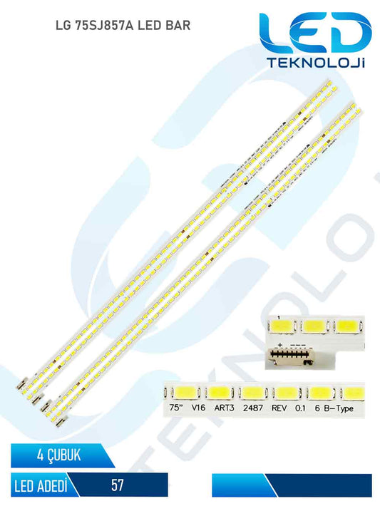 LG 75SJ857A Led Bar 4 Parca 75 inc