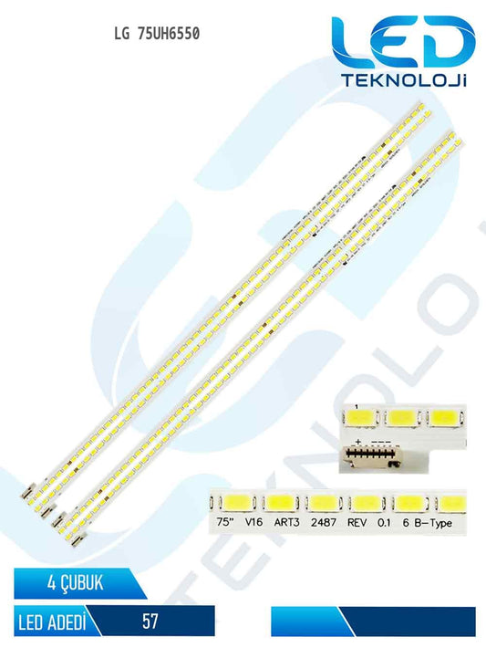 LG 75UH6550 75'' 4 Parça Tv Led Bar