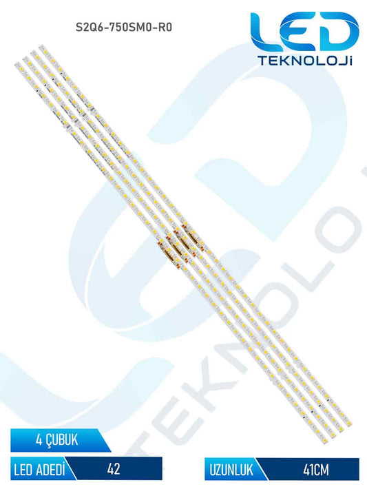 Samsung QE75Q60BAU Tv Led Bar 4 Parca 75 inc