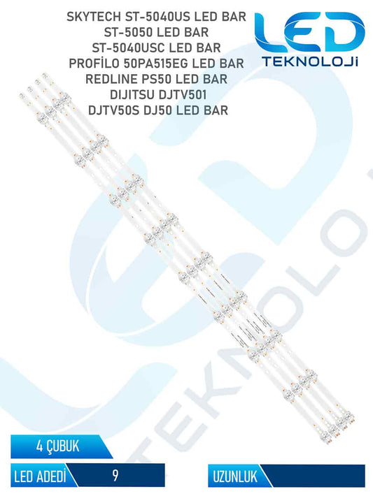 SKYTECH ST-5040US 4 Parça 50 inc Tv Led Bar