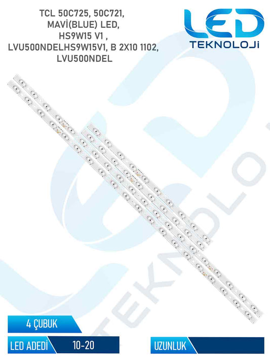 TCL 50C725, 50C721 4 Parça 50 inc Tv Led Bar