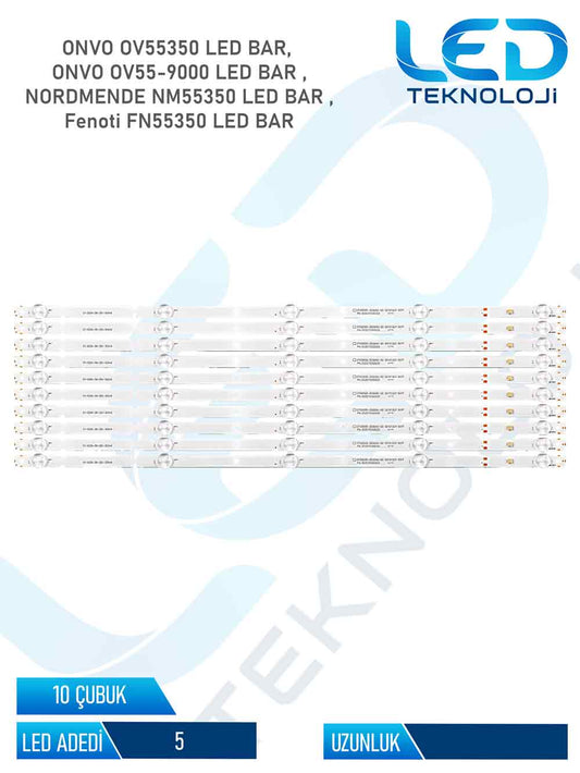 ONVO OV55350 10 Parça 55 inc Tv Led Bar