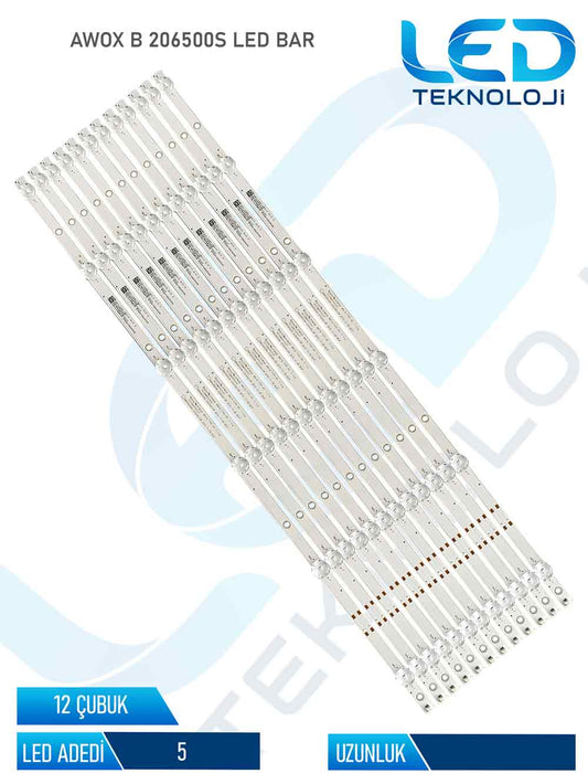 TELENOVA 65S8001 12 Parça 65 inc Tv Led Bar