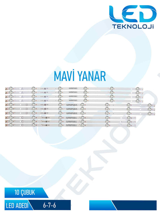 VESTEL 50FD7300 6 Parça 50 inc Led Bar