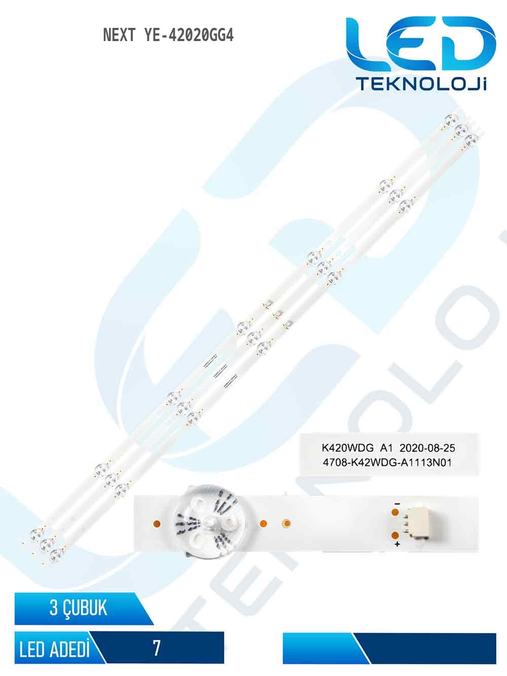 NEXT YE-42020GG4 Led Bar 3 Parca 42 inc
