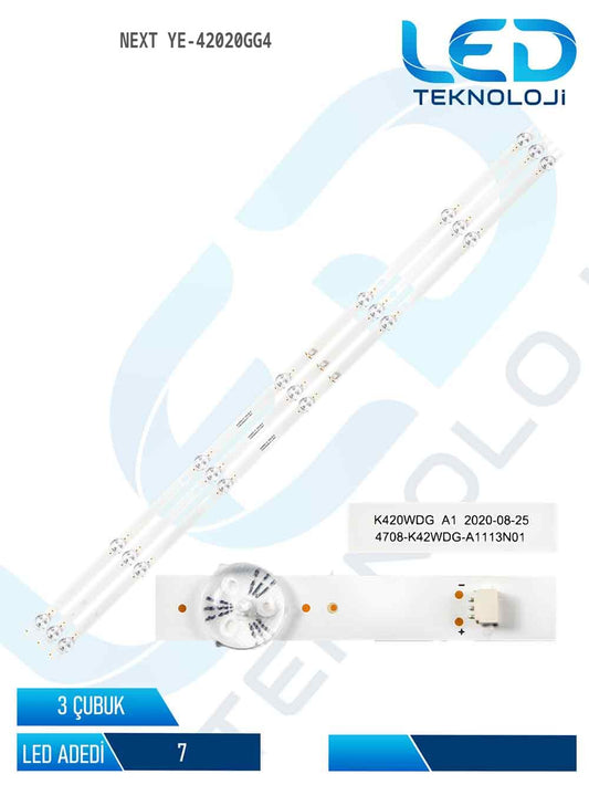 NEXT YE-42020GG4 Led Bar 3 Parca 42 inc