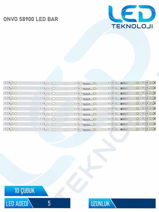 ONVO 58900 Led Bar 10 Parca 58 inc