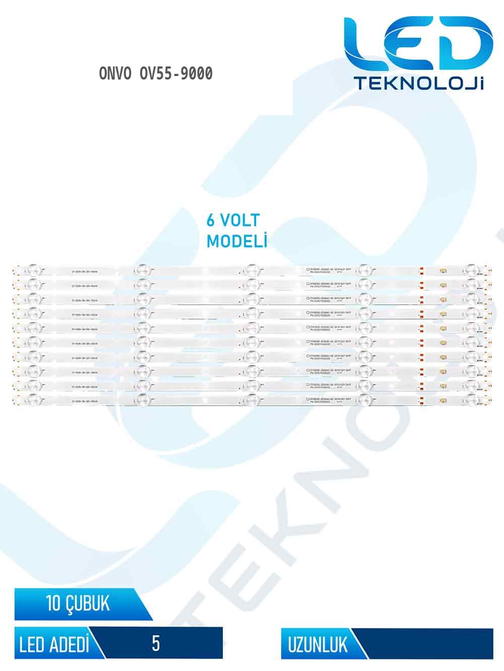 Onvo OV55-9000 55'' 10 Parça Tv Led Bar