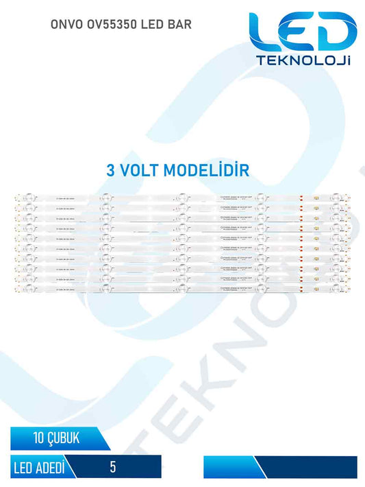 ONVO OV55350 Led Bar 10 Parca 55 inc