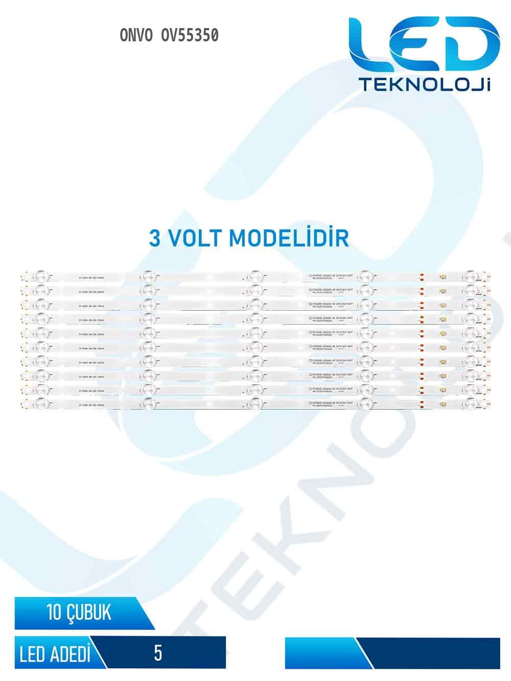 ONVO OV55350 Led Bar 10 Parca 55 inc