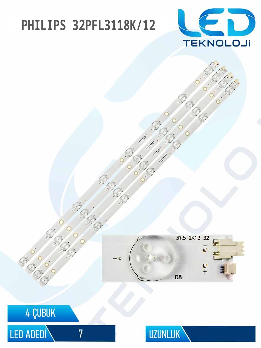 Philips 32PFL3118K/12 32'' 4 Parça Tv Led Bar