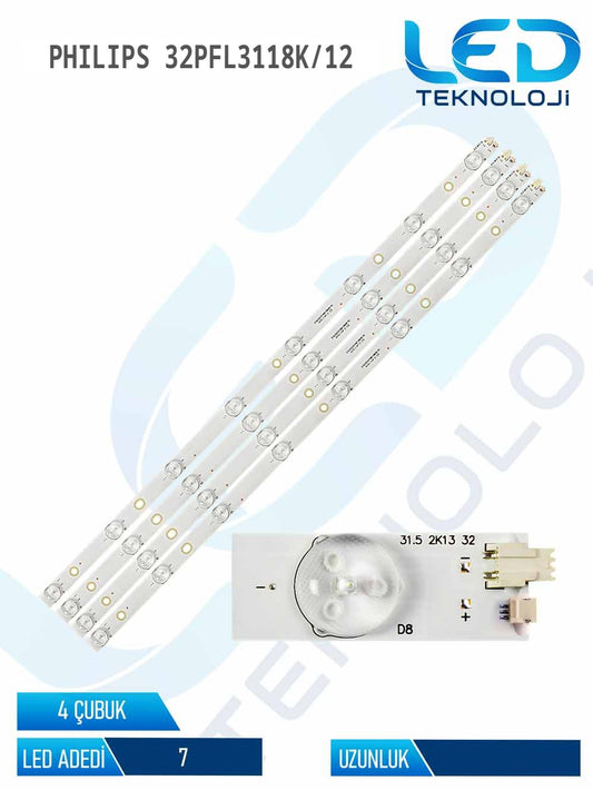 Philips 32PFL3118K/12 32'' 4 Parça Tv Led Bar