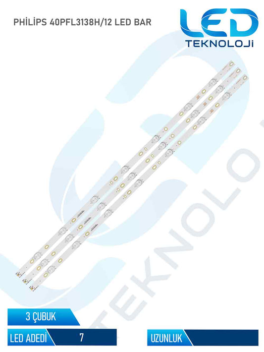 Philips 40PFL3138H/12 Tv Led Bar 3 Parca 40 inc