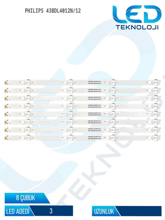 Philips 43BDL4012N/12 43'' 8 Parça Tv Led Bar