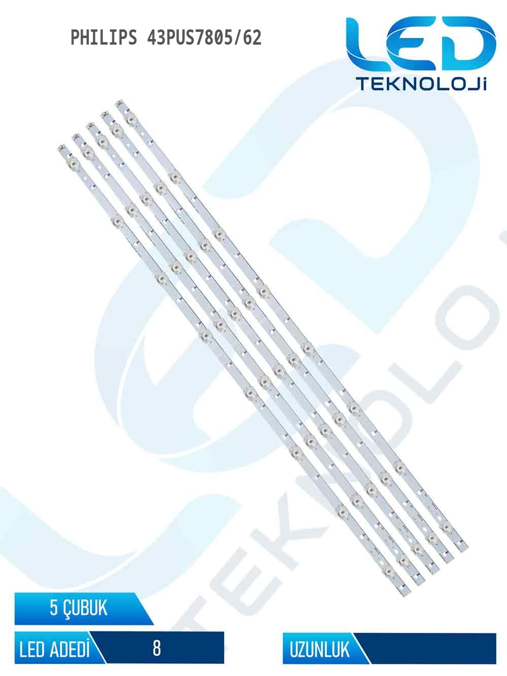 Philips 43PUS7805/62 Tv Led Bar 5 Parca 43 inc
