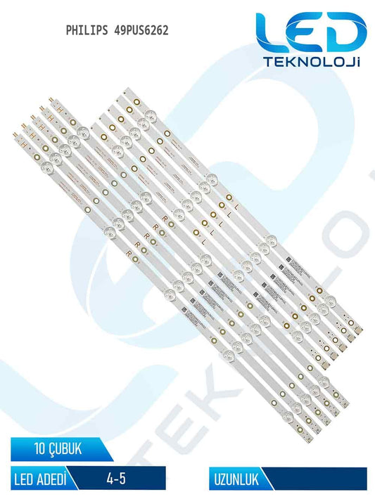 Philips 49PUS6262 49'' 10 Parça Tv Led Bar