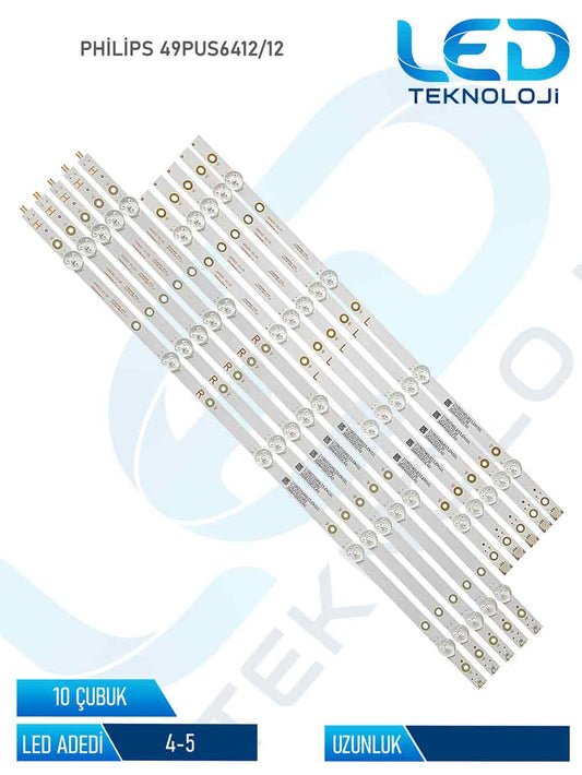 Philips 49PUS6412/12 10 Parça 49 inc Tv Led Bar