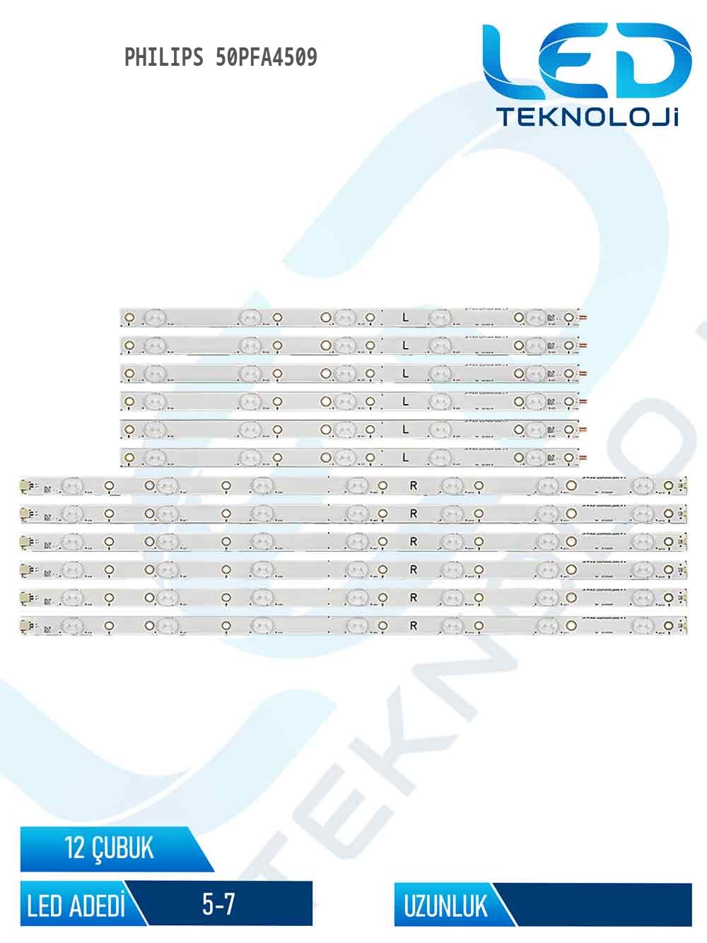 Philips 50PFA4509 50'' 12 Parça Tv Led Bar