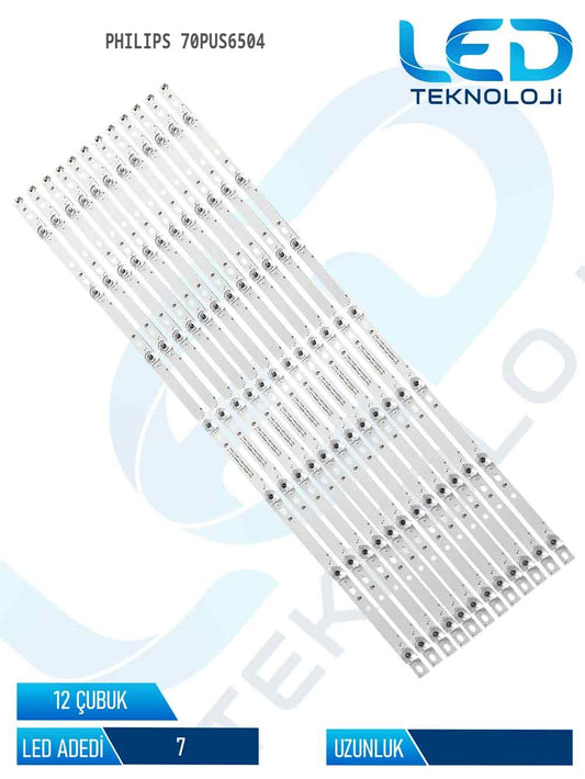 Philips 70PUS6504 70'' 10 Parça Tv Led Bar