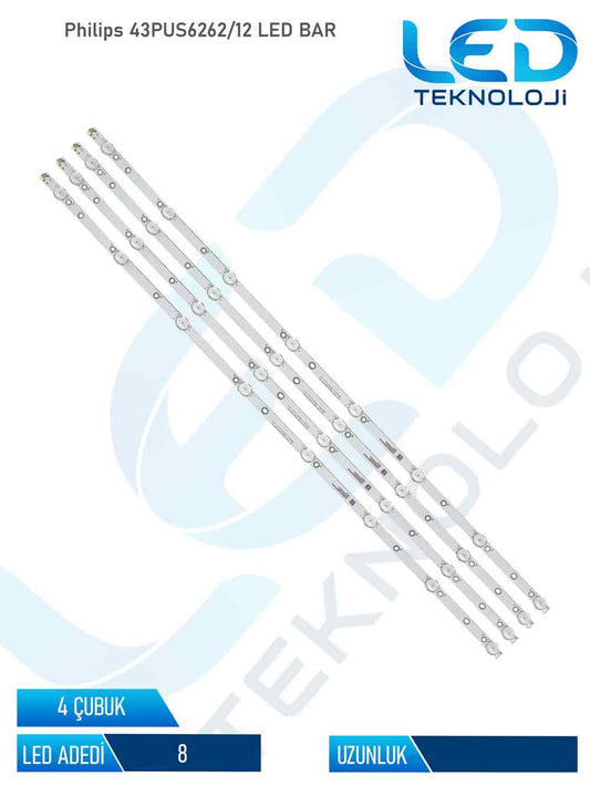 Philips 43PUS6262/12 Tv Led Bar 4 Parca 43 inc
