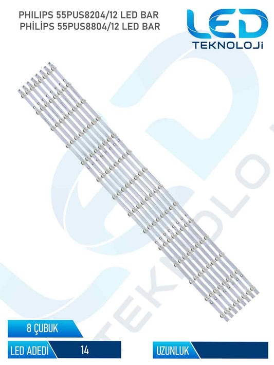 Philips 55PUS8204/12 Tv Led Bar 8 Parca 55 inc