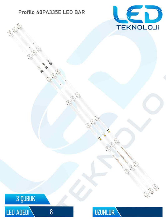 Profilo 40PA335E 3 Parça 40  inc Tv Led Bar