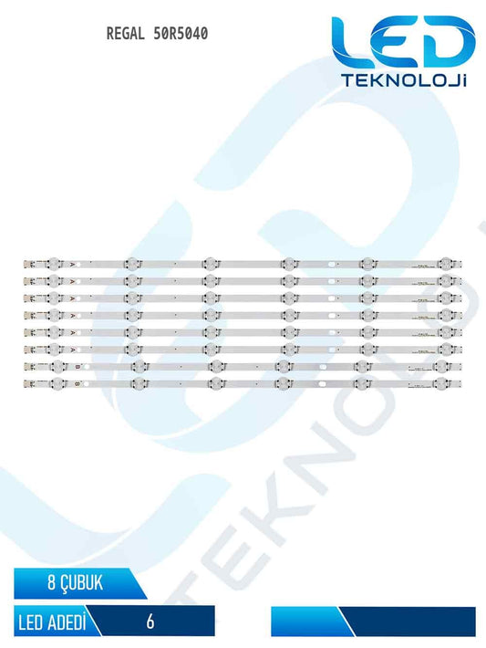 Regal 50R5040 50'' 8 Parça Tv Led Bar