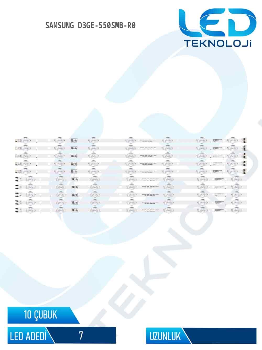 Samsung D3GE-550SMB-R0 Led Bar 10 Parca 55 inc