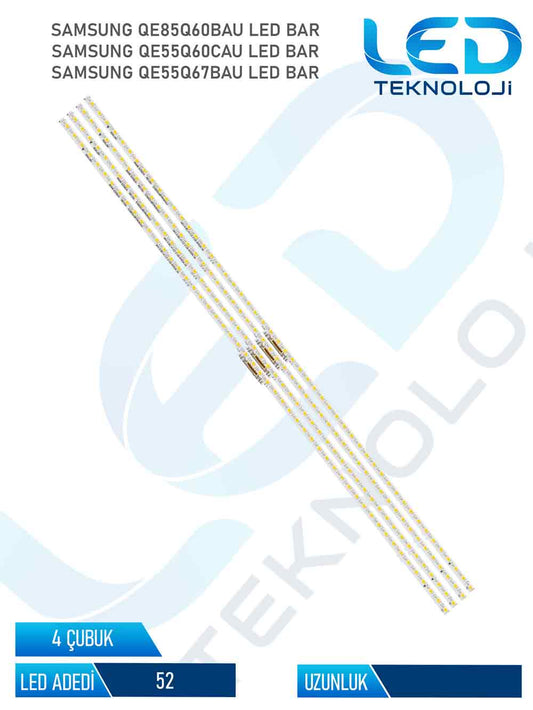 Samsung QE85Q60BAU Tv Led Bar 4 Parca 85 inc