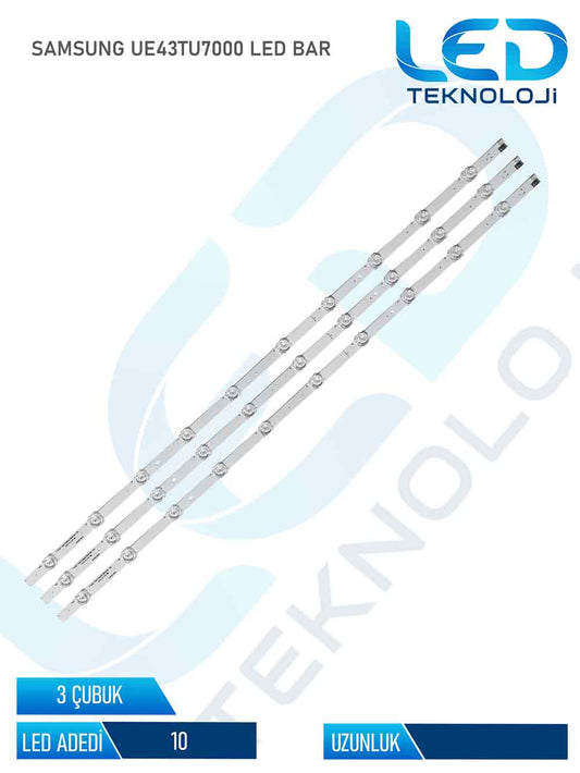 SAMSUNG UE43TU7000 Tv Led Bar 3 Parca 43 inc